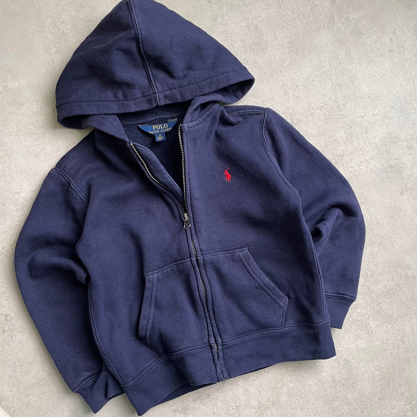 Ralph Lauren gyerek sötétkék zipup hoodie