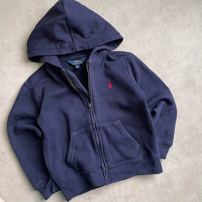Ralph Lauren gyerek sötétkék zipup hoodie