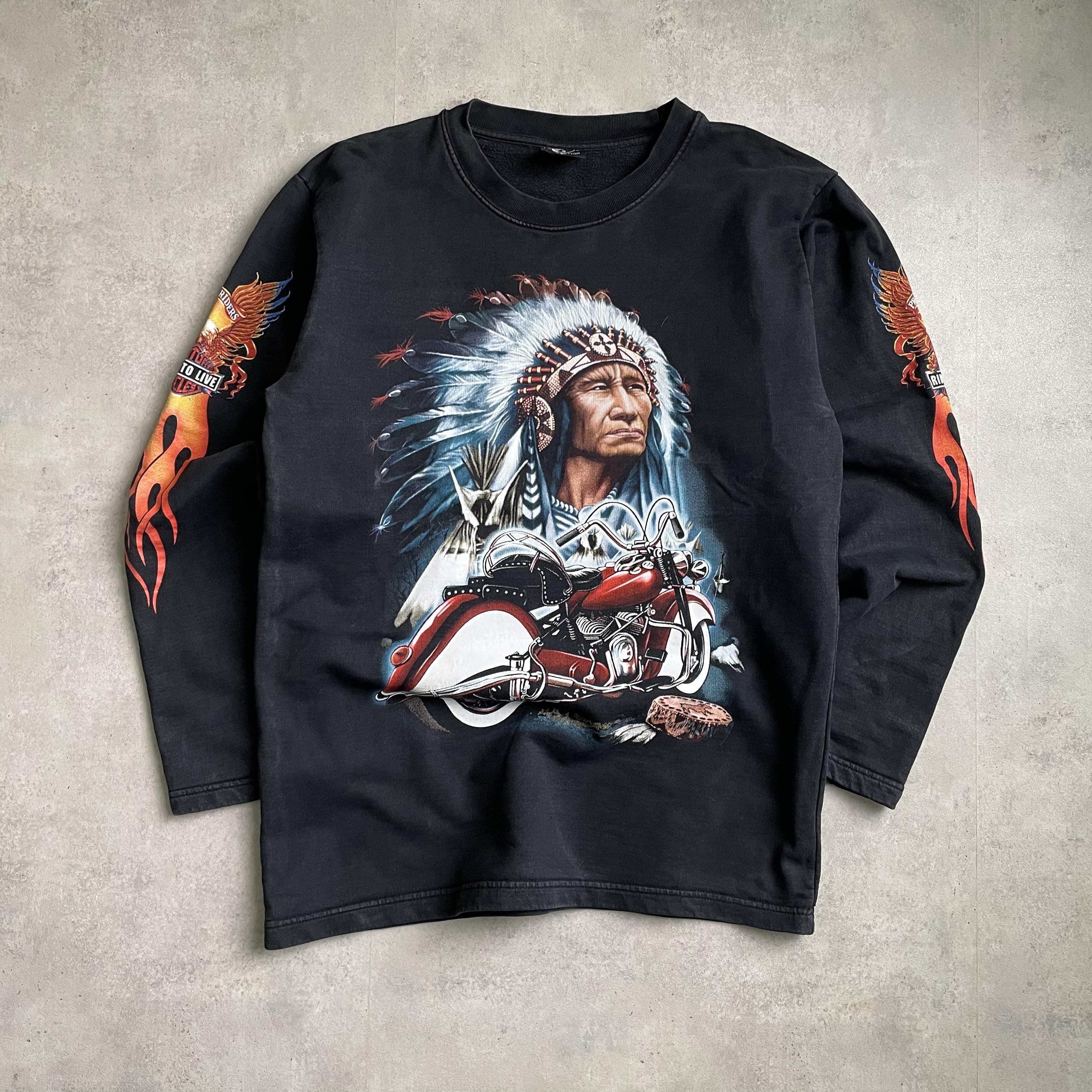 Tab Sons indiános biker crewneck
