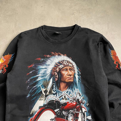 Tab Sons indiános biker crewneck