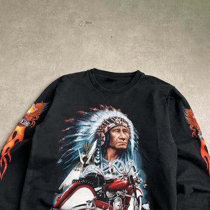 Tab Sons indiános biker crewneck