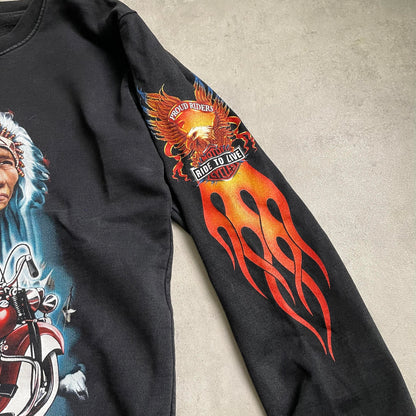 Tab Sons indiános biker crewneck