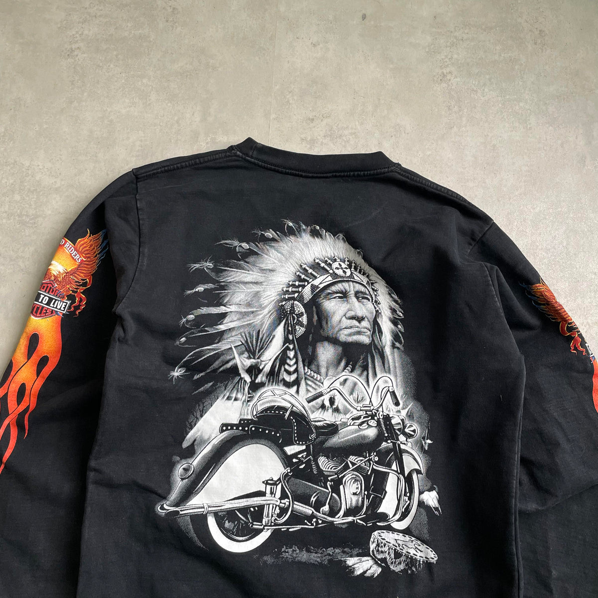Tab Sons indiános biker crewneck