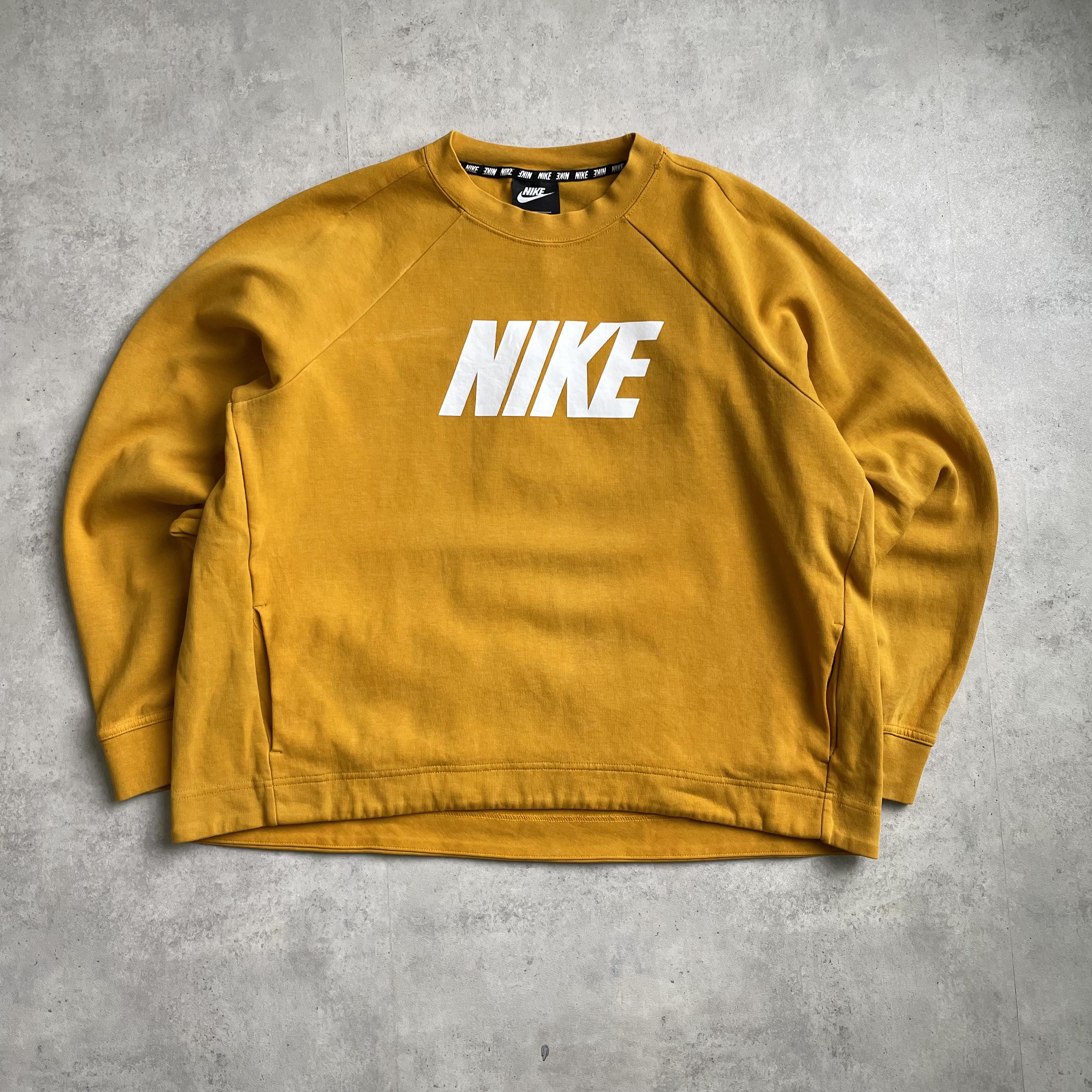 Nike cropped sárga crewneck