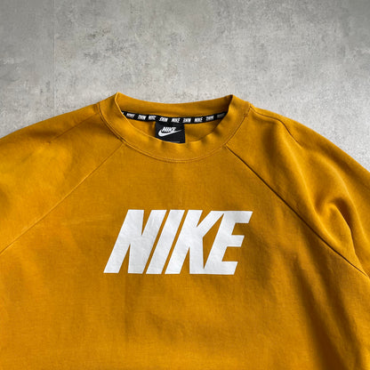 Nike cropped sárga crewneck
