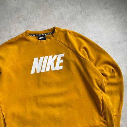 Nike cropped sárga crewneck