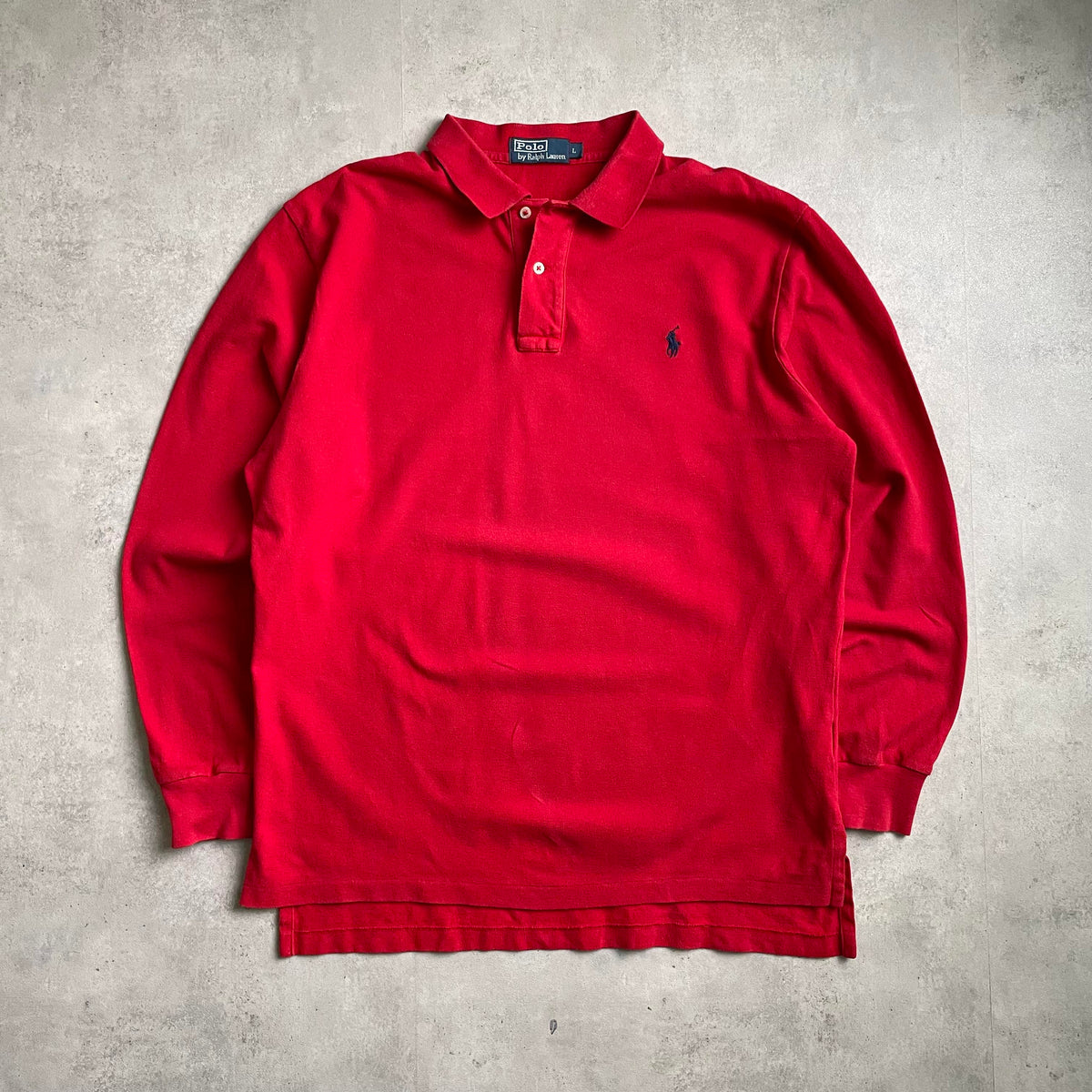 Ralph Lauren piros galléros longsleeve