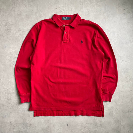 Ralph Lauren piros galléros longsleeve