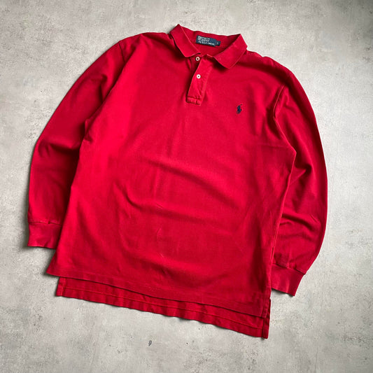 Ralph Lauren piros galléros longsleeve