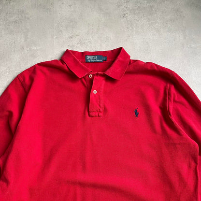 Ralph Lauren piros galléros longsleeve