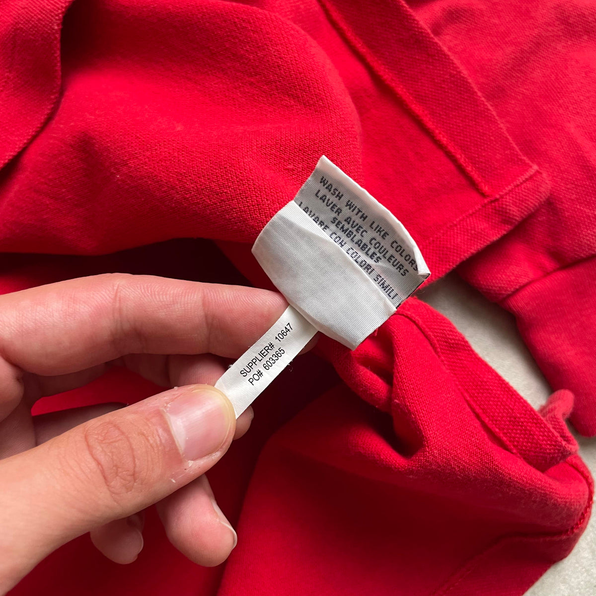 Ralph Lauren piros galléros longsleeve