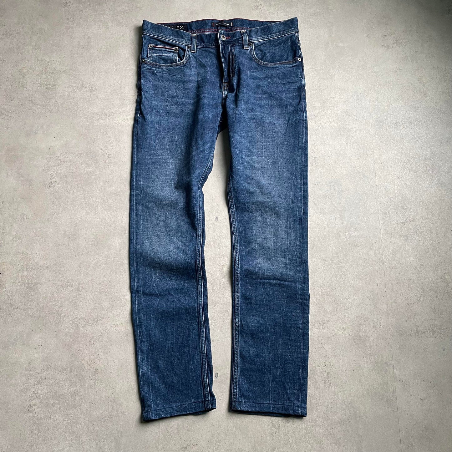Tommy Hilfiger Flex kék straight fit farmernadrág