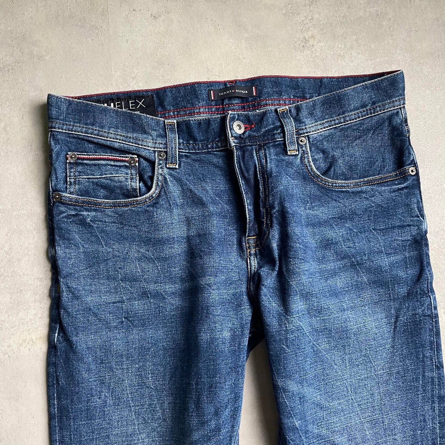 Tommy Hilfiger Flex kék straight fit farmernadrág