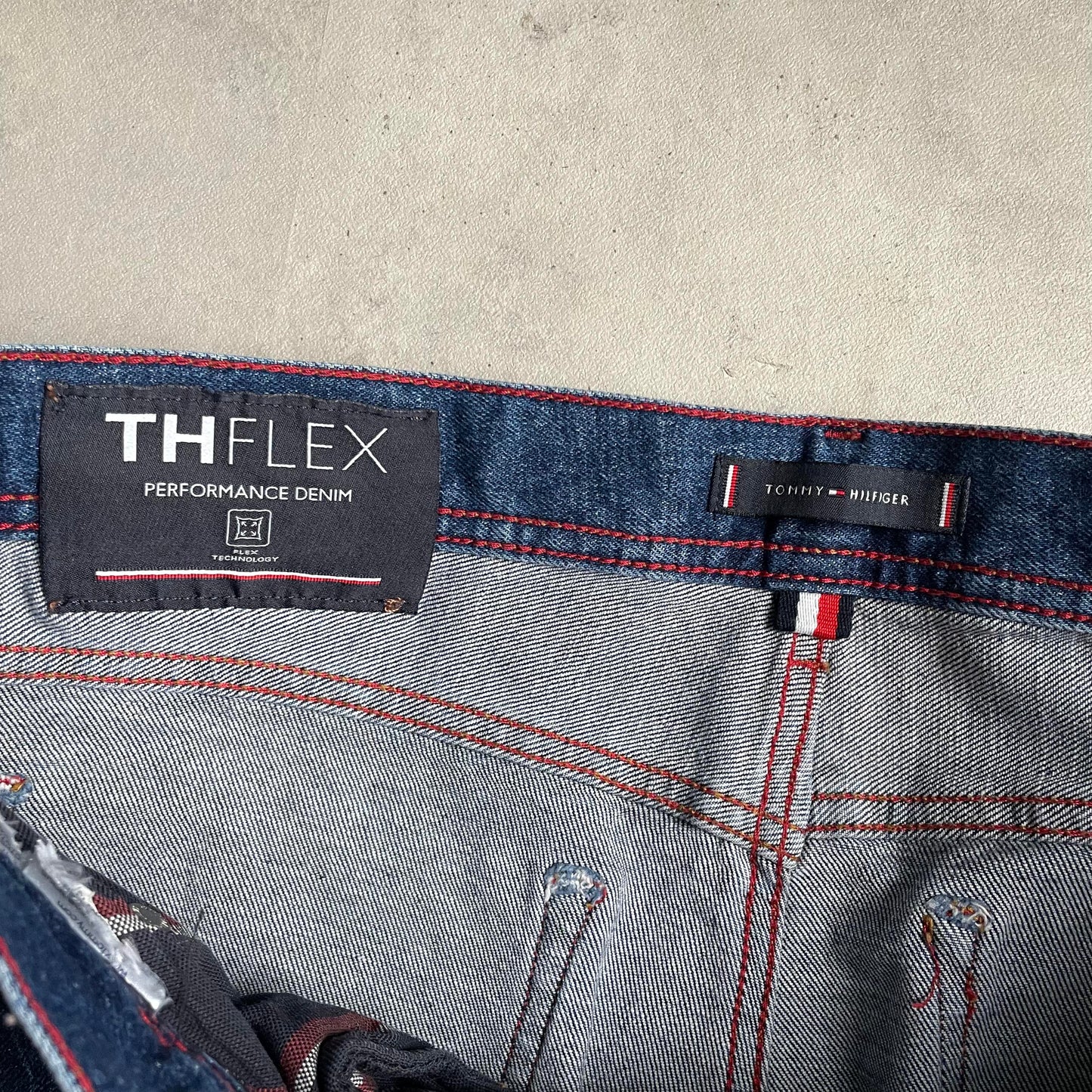 Tommy Hilfiger Flex kék straight fit farmernadrág