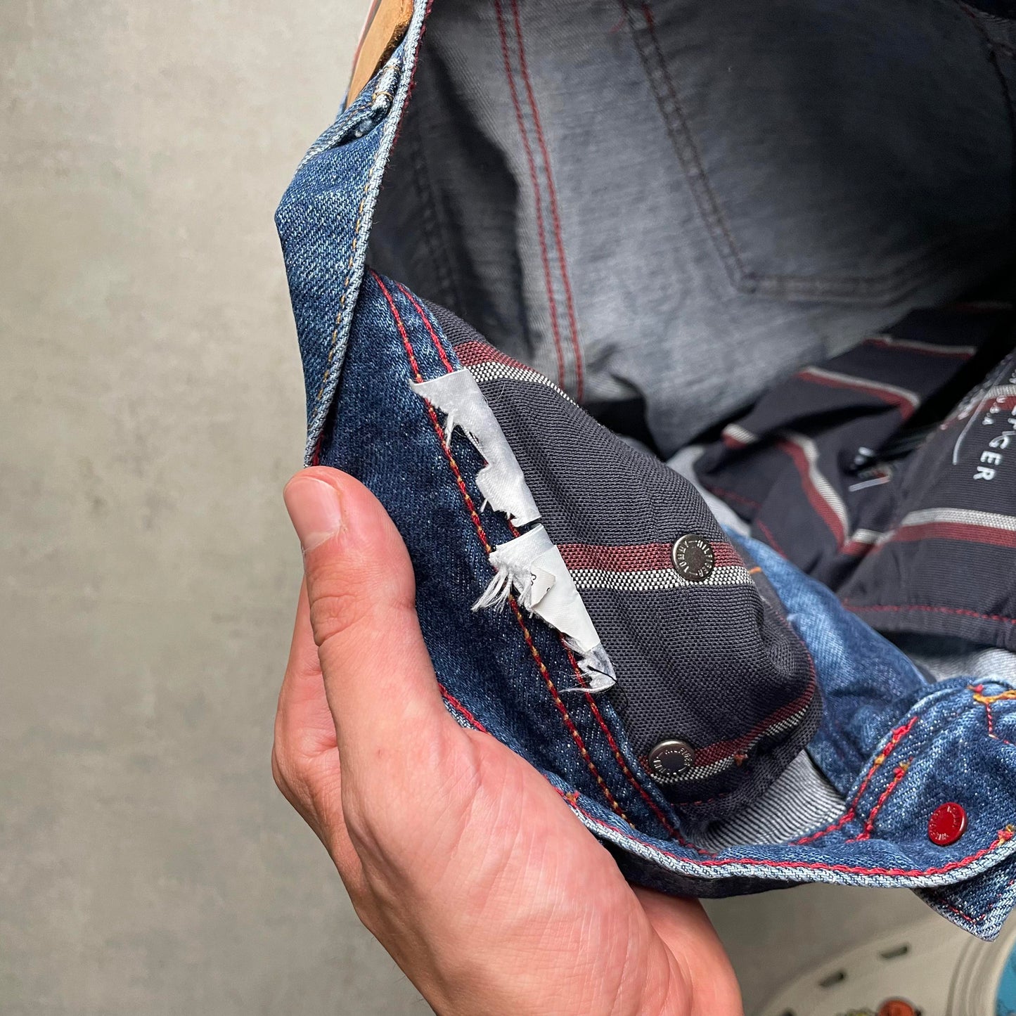 Tommy Hilfiger Flex kék straight fit farmernadrág