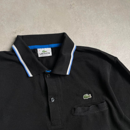 Lacoste Fekete hosszú ujjú galléros póló