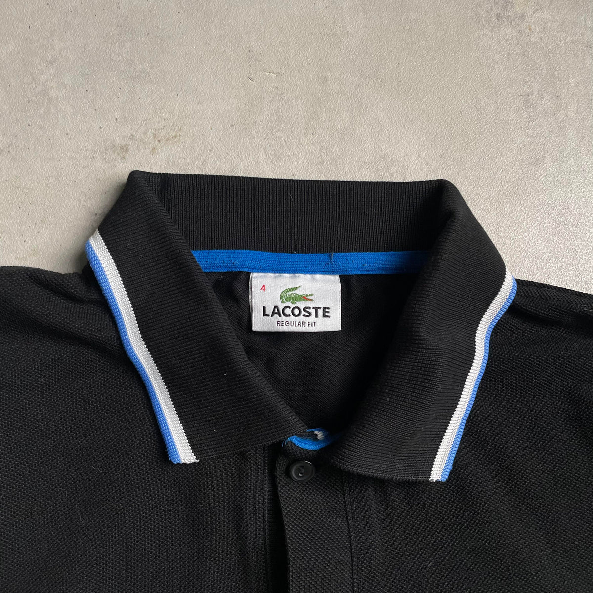 Lacoste Fekete hosszú ujjú galléros póló
