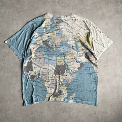 Vintage graphic térkép póló
