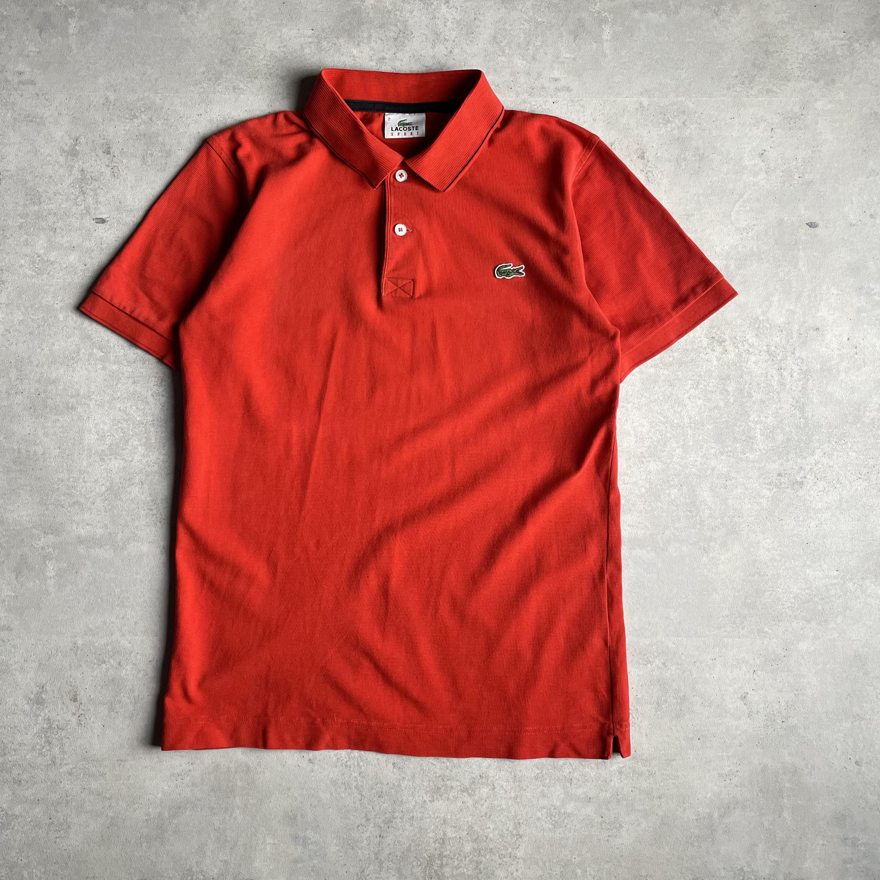 Lacoste piros galléros póló