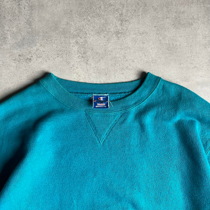 Champion vintage aquakék környakú pulóver