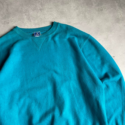 Champion vintage aquakék környakú pulóver