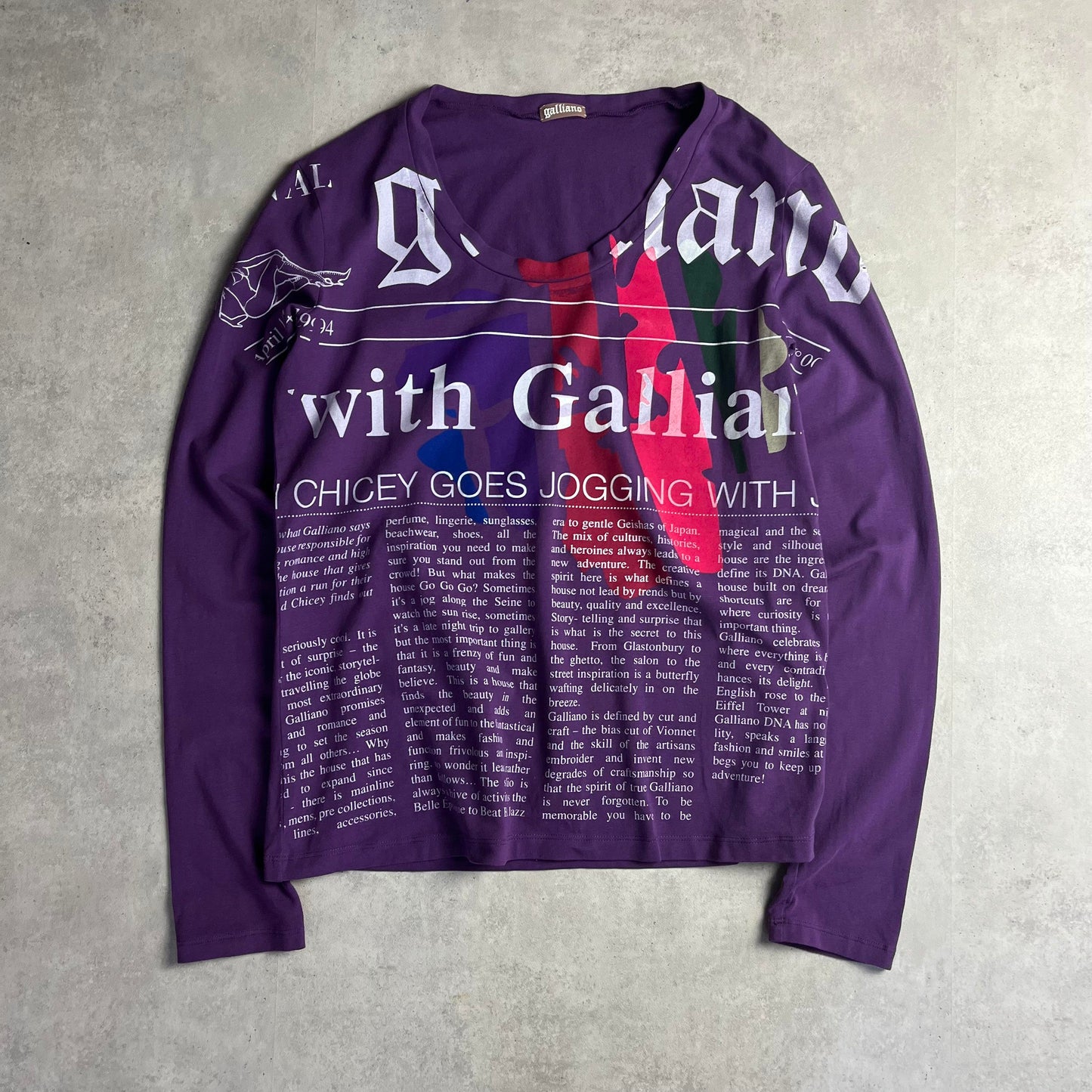 John Galliano Gazette style longsleeve