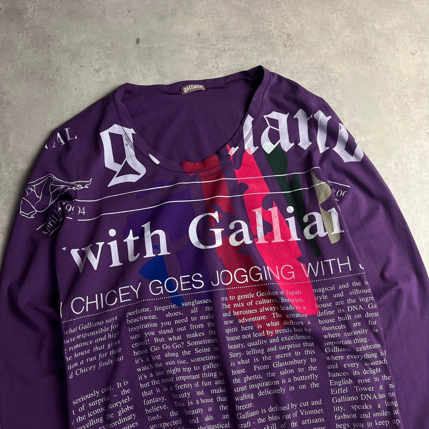 John Galliano Gazette style longsleeve