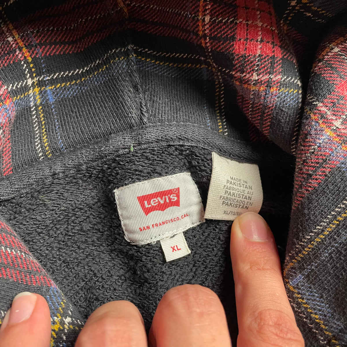 Levi's skótkockás hoodie