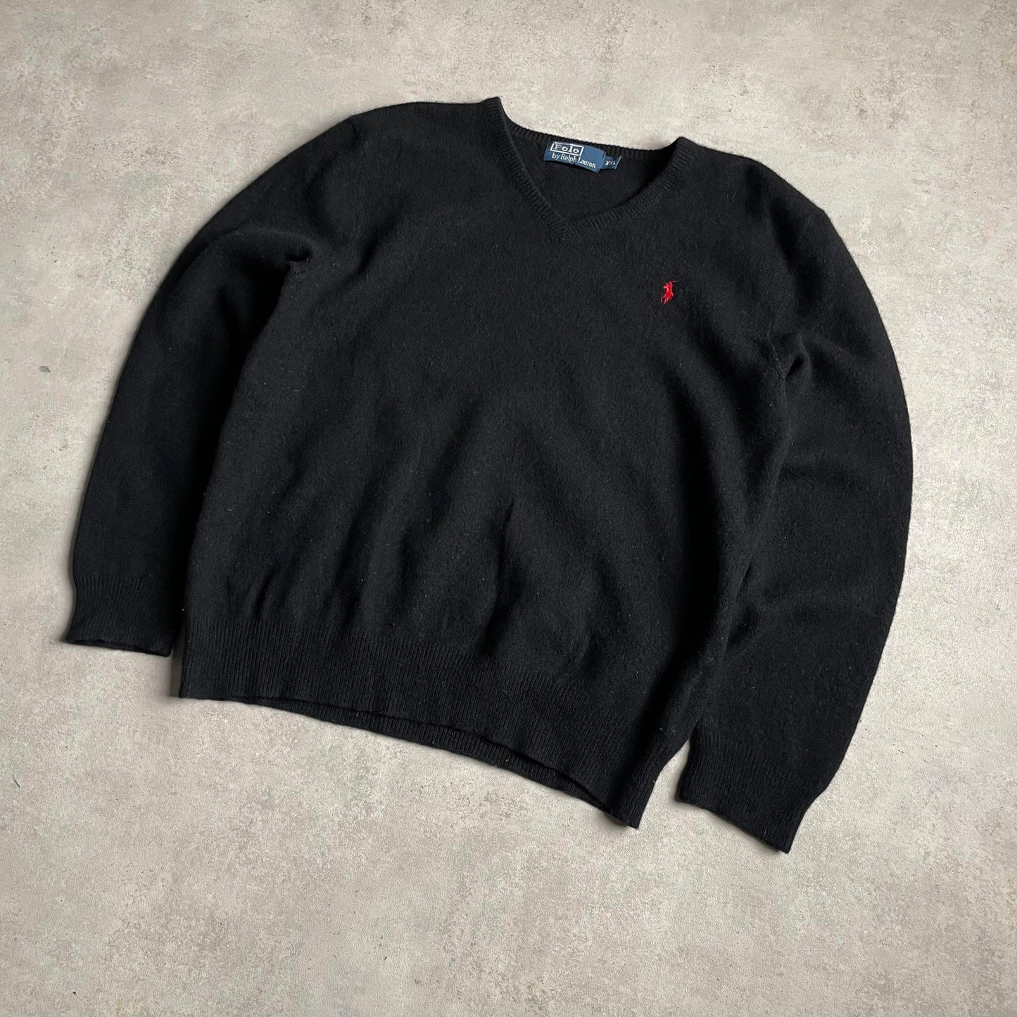 Ralph Lauren kötött v-nyakú pulóver