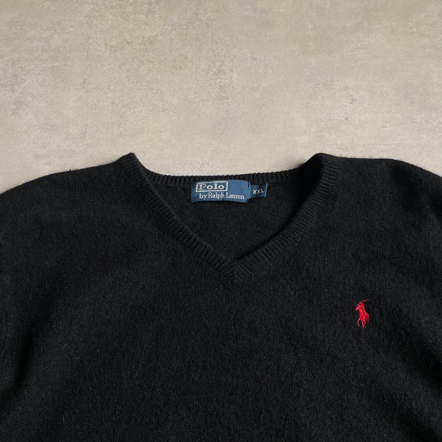 Ralph Lauren kötött v-nyakú pulóver