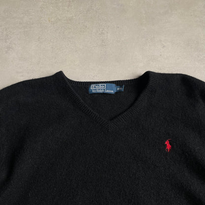 Ralph Lauren kötött v-nyakú pulóver