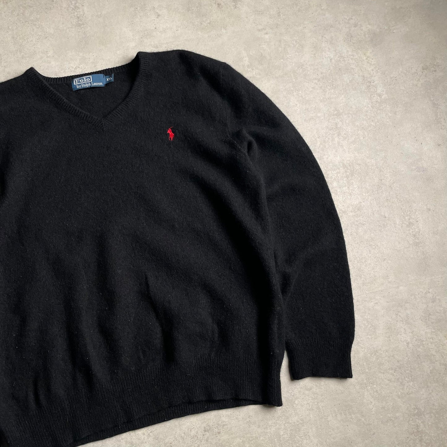 Ralph Lauren kötött v-nyakú pulóver