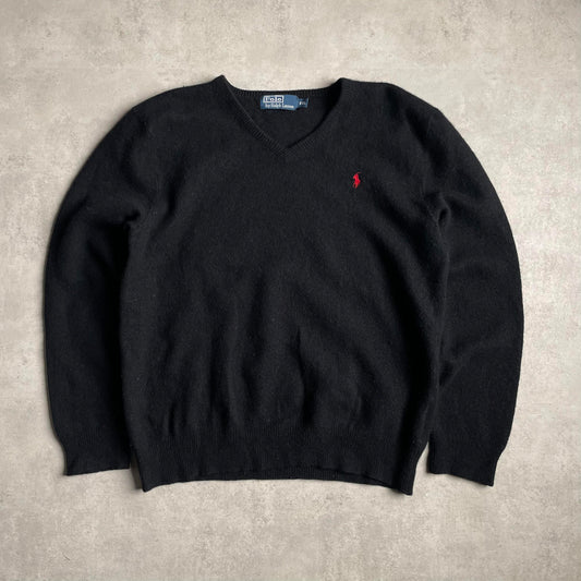 Ralph Lauren kötött v-nyakú pulóver