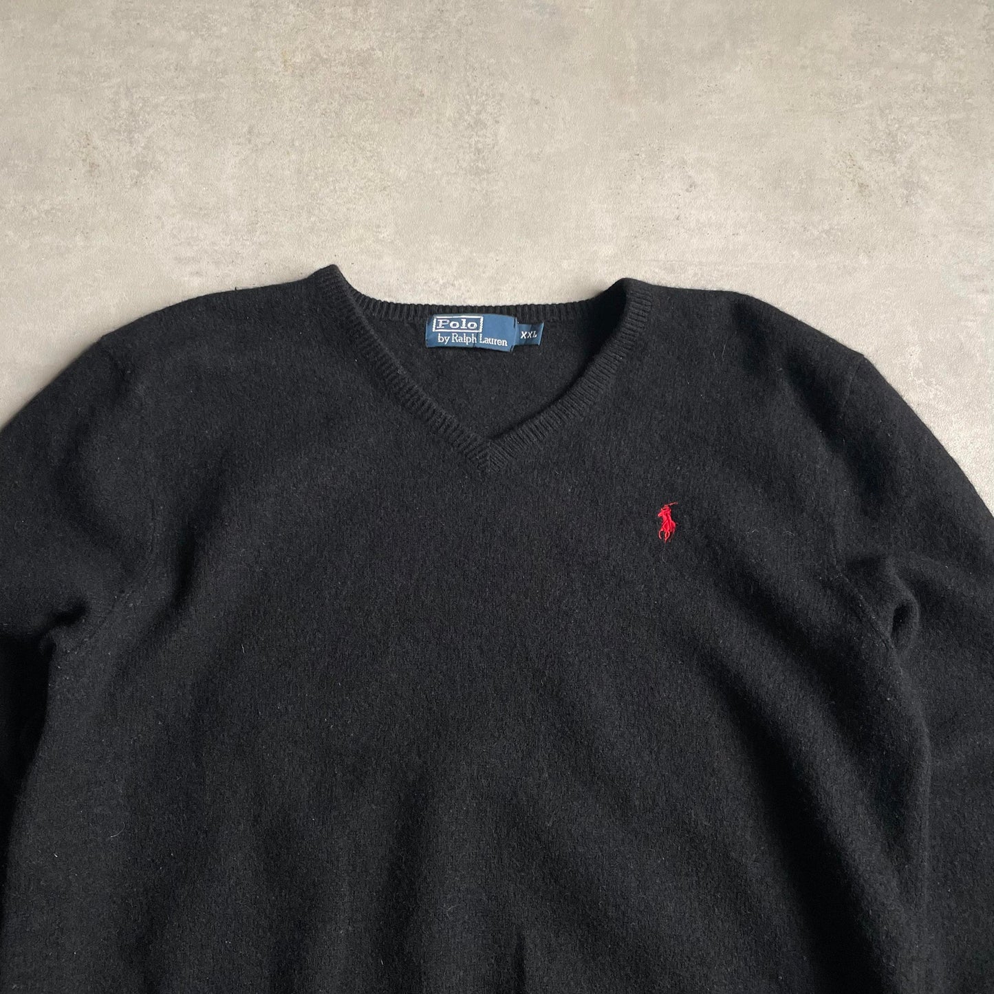 Ralph Lauren kötött v-nyakú pulóver