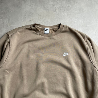 Nike bézs club logo crewneck