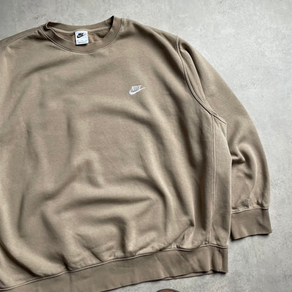 Nike bézs club logo crewneck