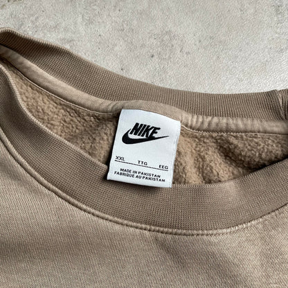 Nike bézs club logo crewneck