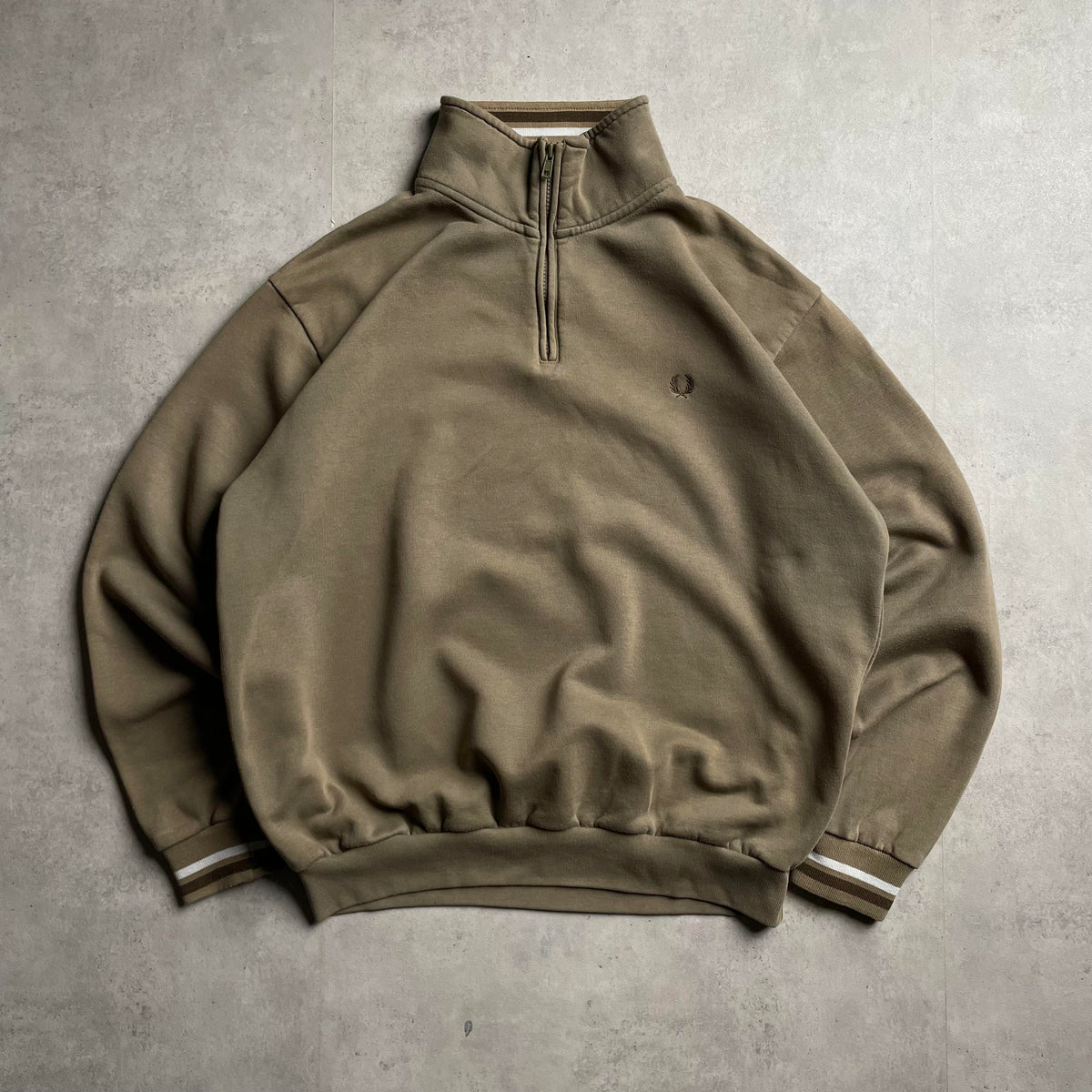 Fred Perry barna quaterzip pulóver