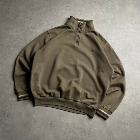 Fred Perry barna quaterzip pulóver