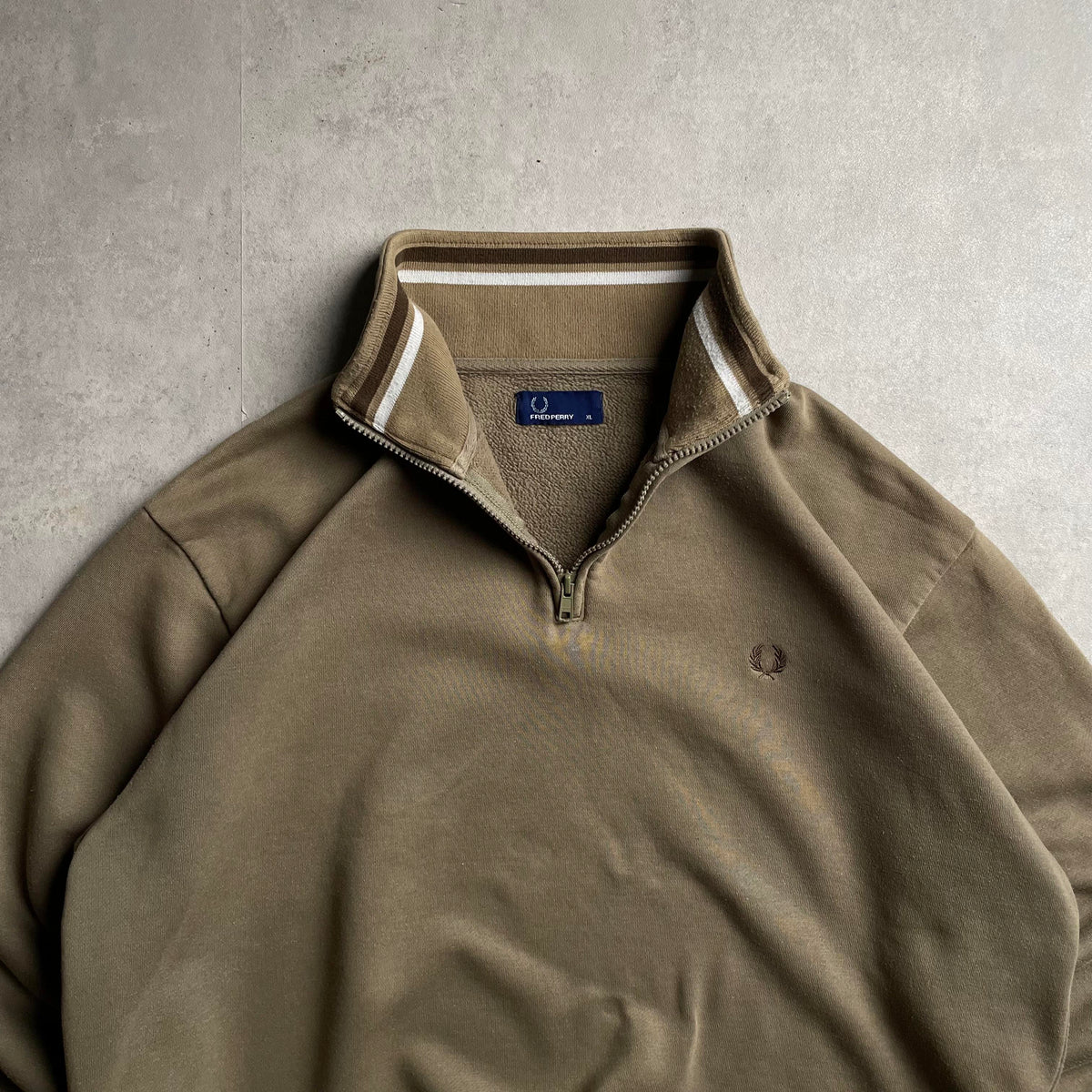 Fred Perry barna quaterzip pulóver