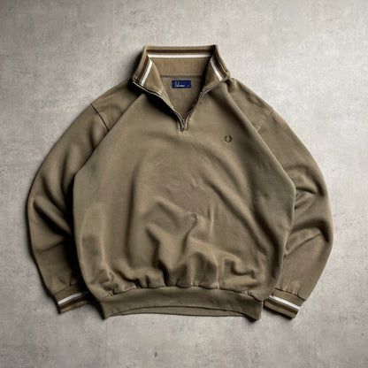 Fred Perry barna quaterzip pulóver