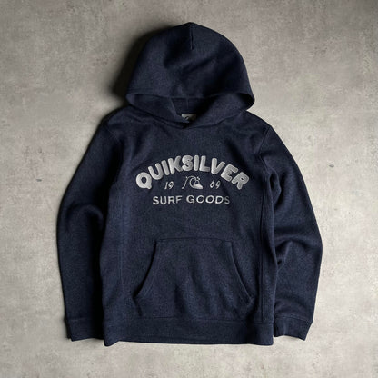 Quicksilver sötétkék kötött kapucnis pulóver