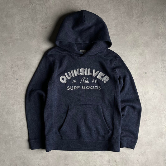 Quicksilver sötétkék kötött kapucnis pulóver