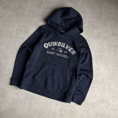 Quicksilver sötétkék kötött kapucnis pulóver