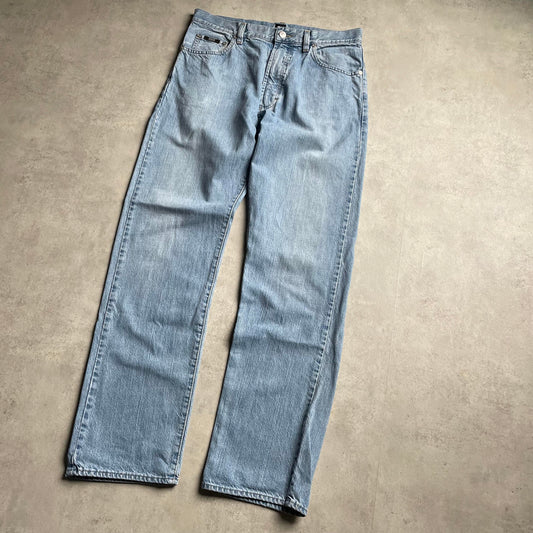 Hugo Boss világoskék straight fit farmernadrág