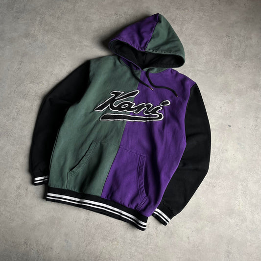 Vintage Karl Kani colorblock kapucnis pulóver