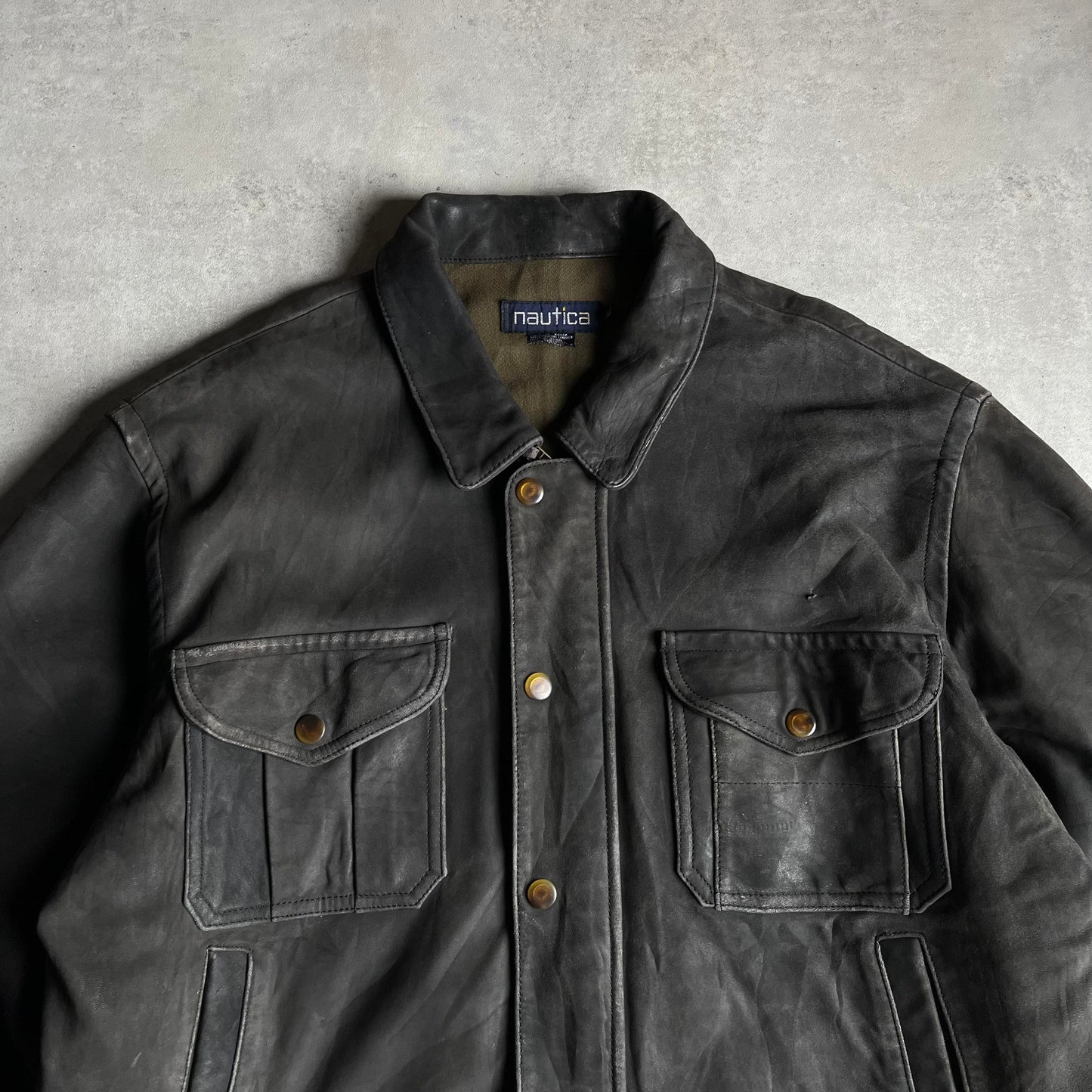 Vintage Nautica bőrdzseki