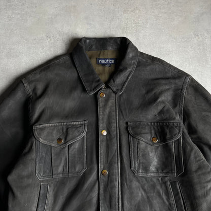 Vintage Nautica bőrdzseki