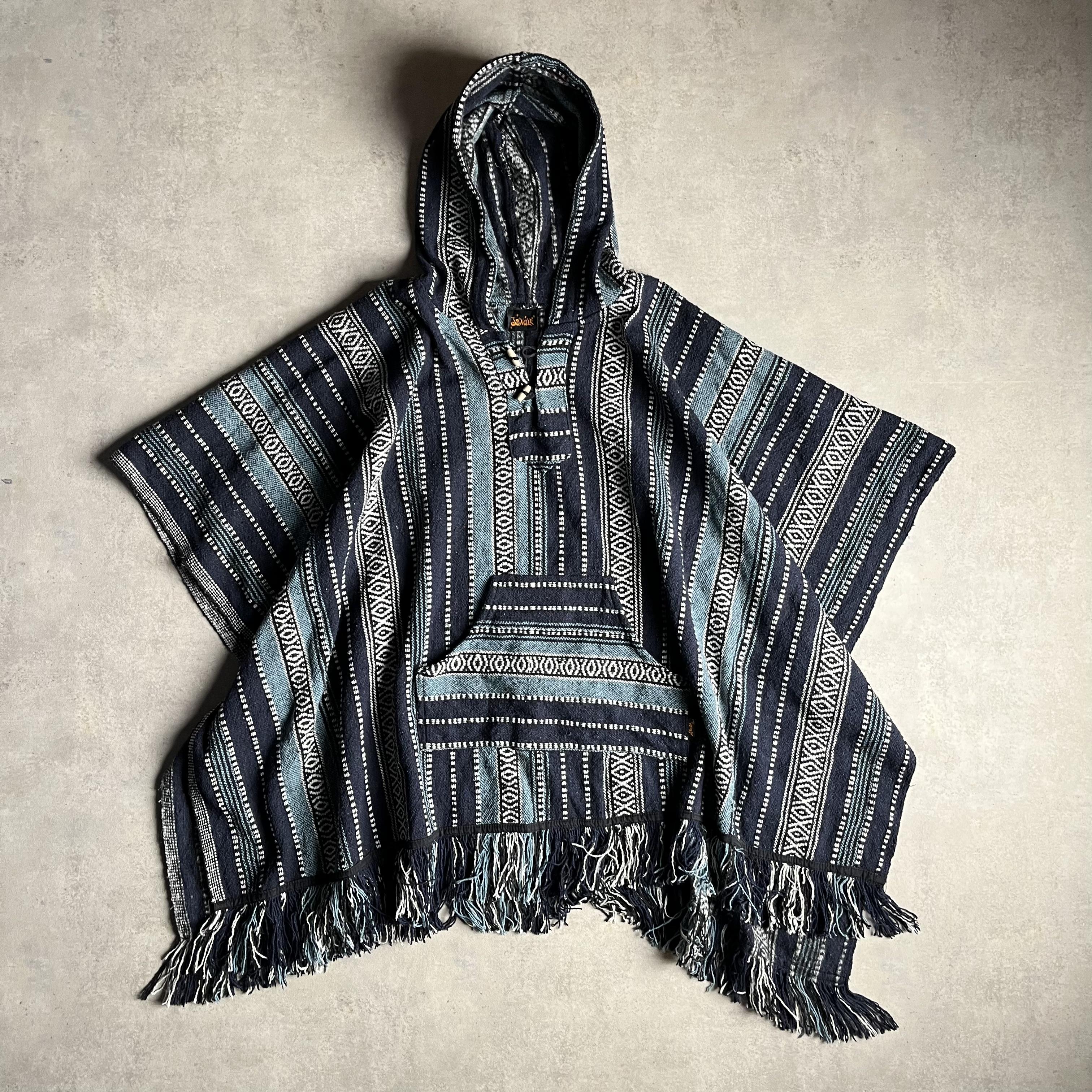 vintage kötött poncsó