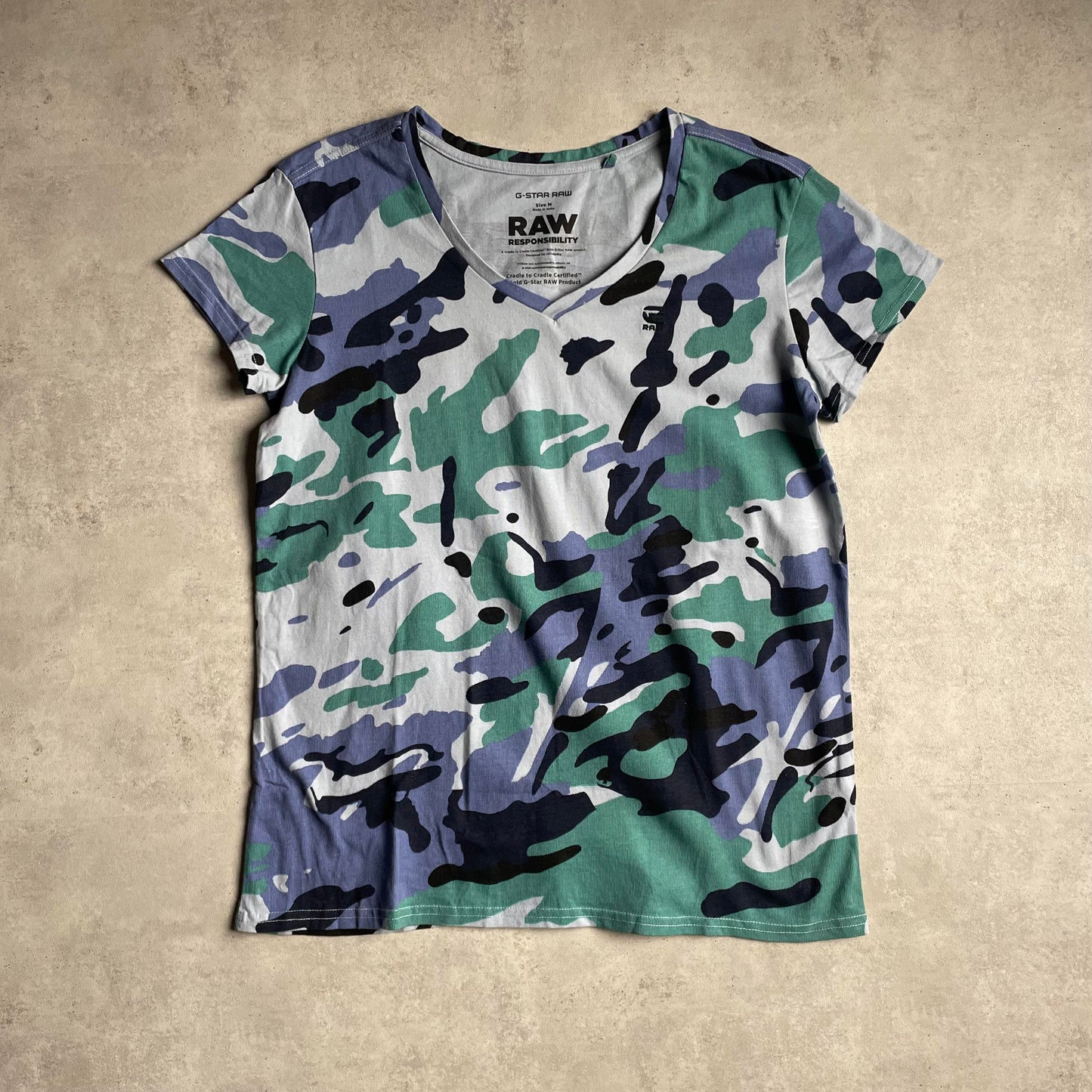 G-Star Raw camo v-nyakú póló